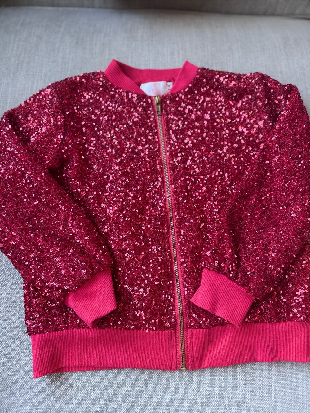 Girls' Sequin Bomber Jacket